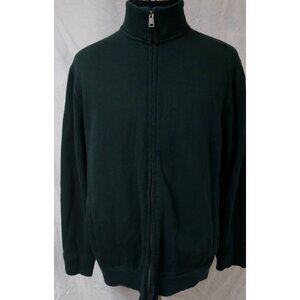 Old Navy Mens XL Green Fleece Zip Up Outdoor Casual Long Sleeve Pockets Jacket